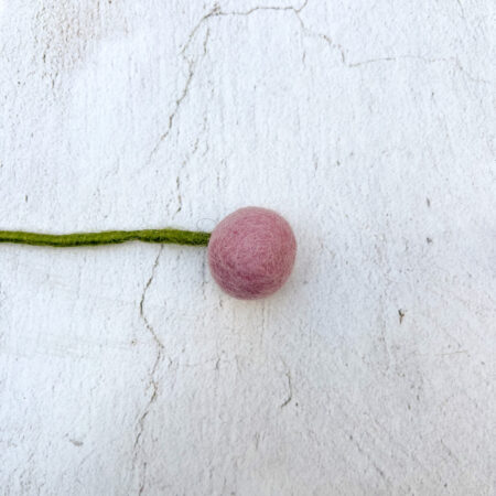 Trommelstock Blume, mittel, dusty pink,  aus Filz