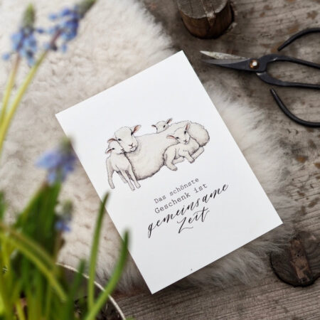 Karte, "Gemeinsame Zeit", Schafe