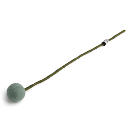 Trommelstock Blume, mittel, dusty light green, aus Filz