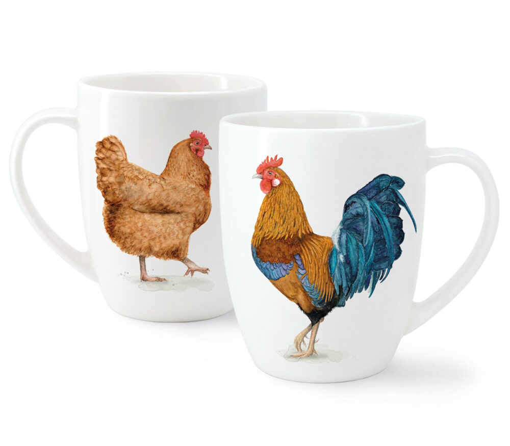 Henkel-Tasse Chicken & Rooster, Huhn, Hahn – Bild 3