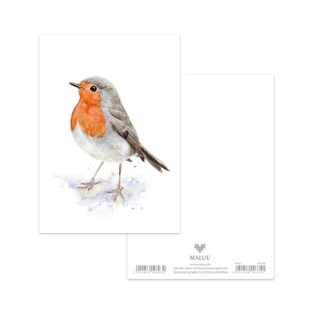 Postkarte, Robin Redbreast von Maluu
