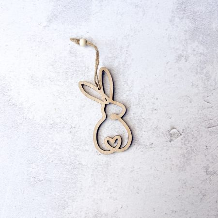 Holz-Hase-Hänger "Herz"