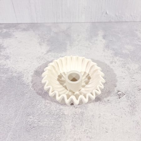 Kerzenhalter Falten, Keramik, weiß