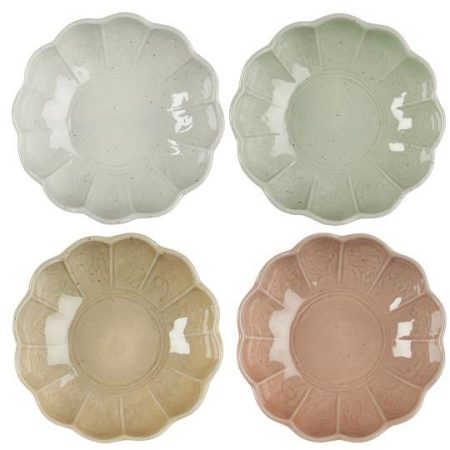 IBL Mini Schale Blumenförmig, grau