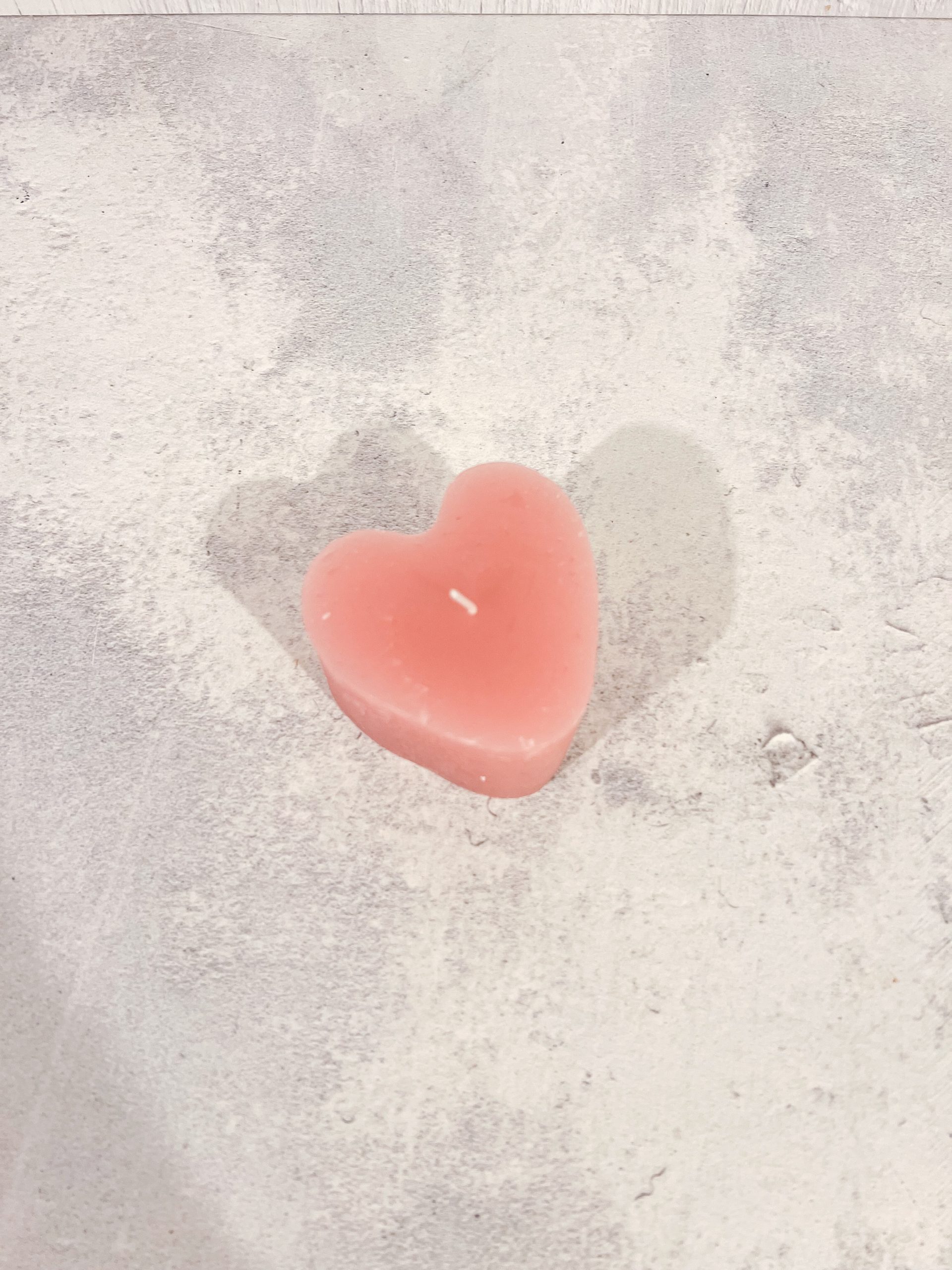 Herz-Kerze, rustik-rosé – Bild 2