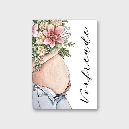 Karte, "Vorfreude", Babybauch