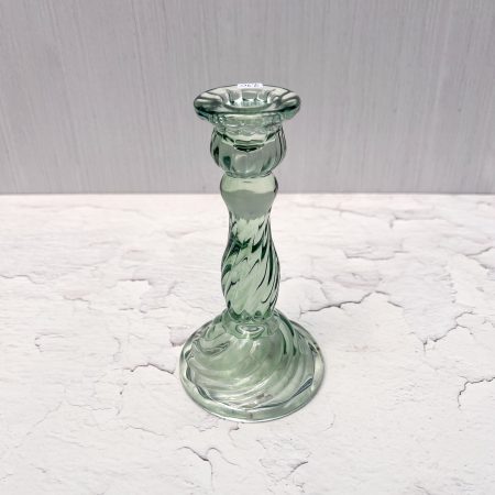 Glas- Kerzenständer, grün