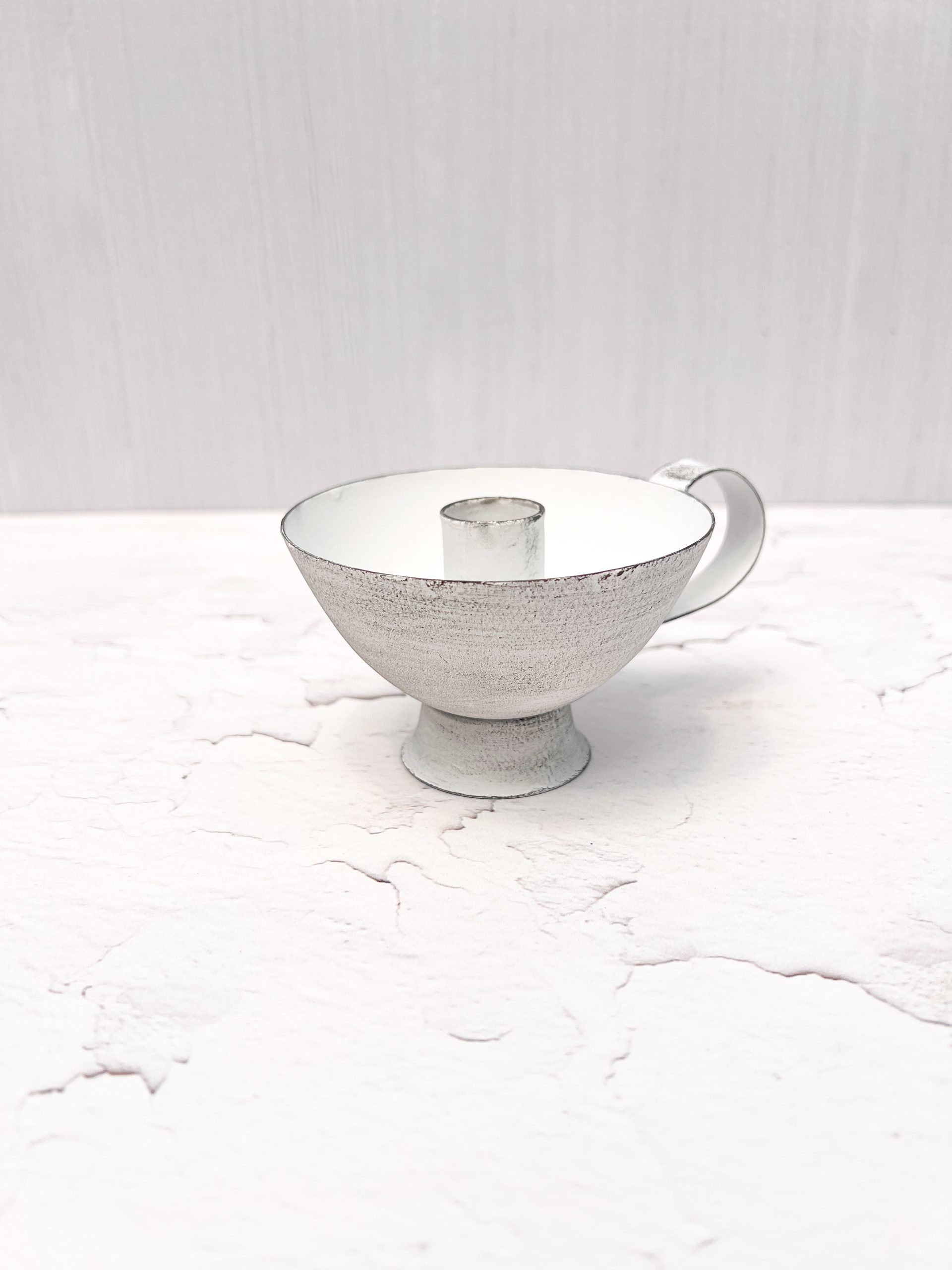 Kerzenhalter, Cup, shabbyweiß