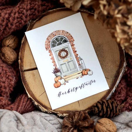 Karte, "Herbstgeflüster", Tür