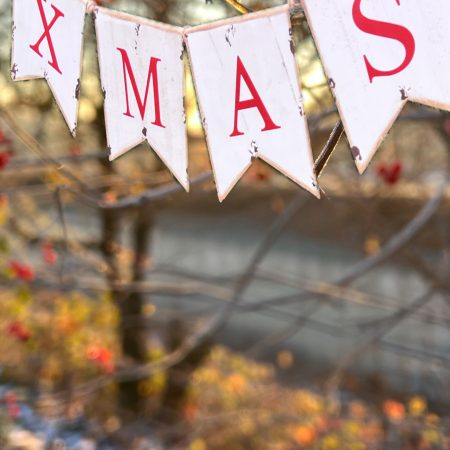 große Metall-Girlande, XMas, Wimpelkette