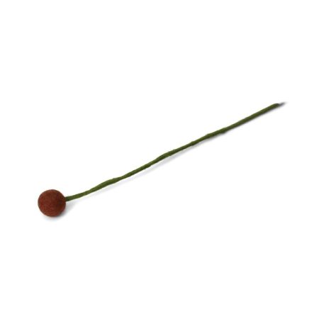Trommelstock Blume, klein, chestnut brown, aus Filz