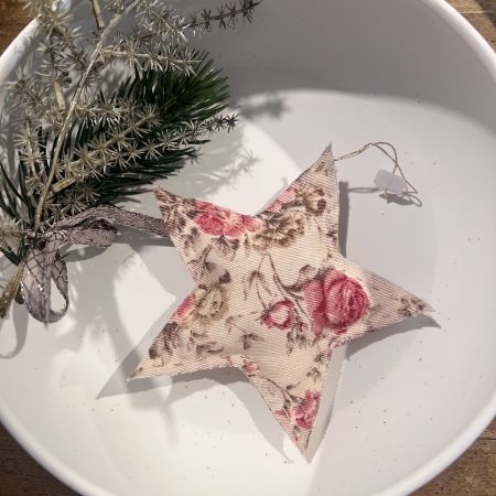 Stoffstern, Vintage-Rose, groß