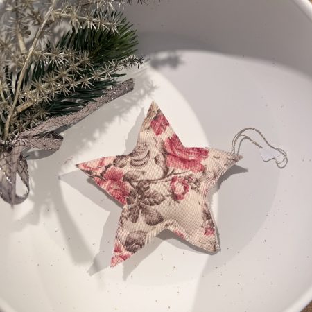 Stoffstern, Vintage-Rose, klein