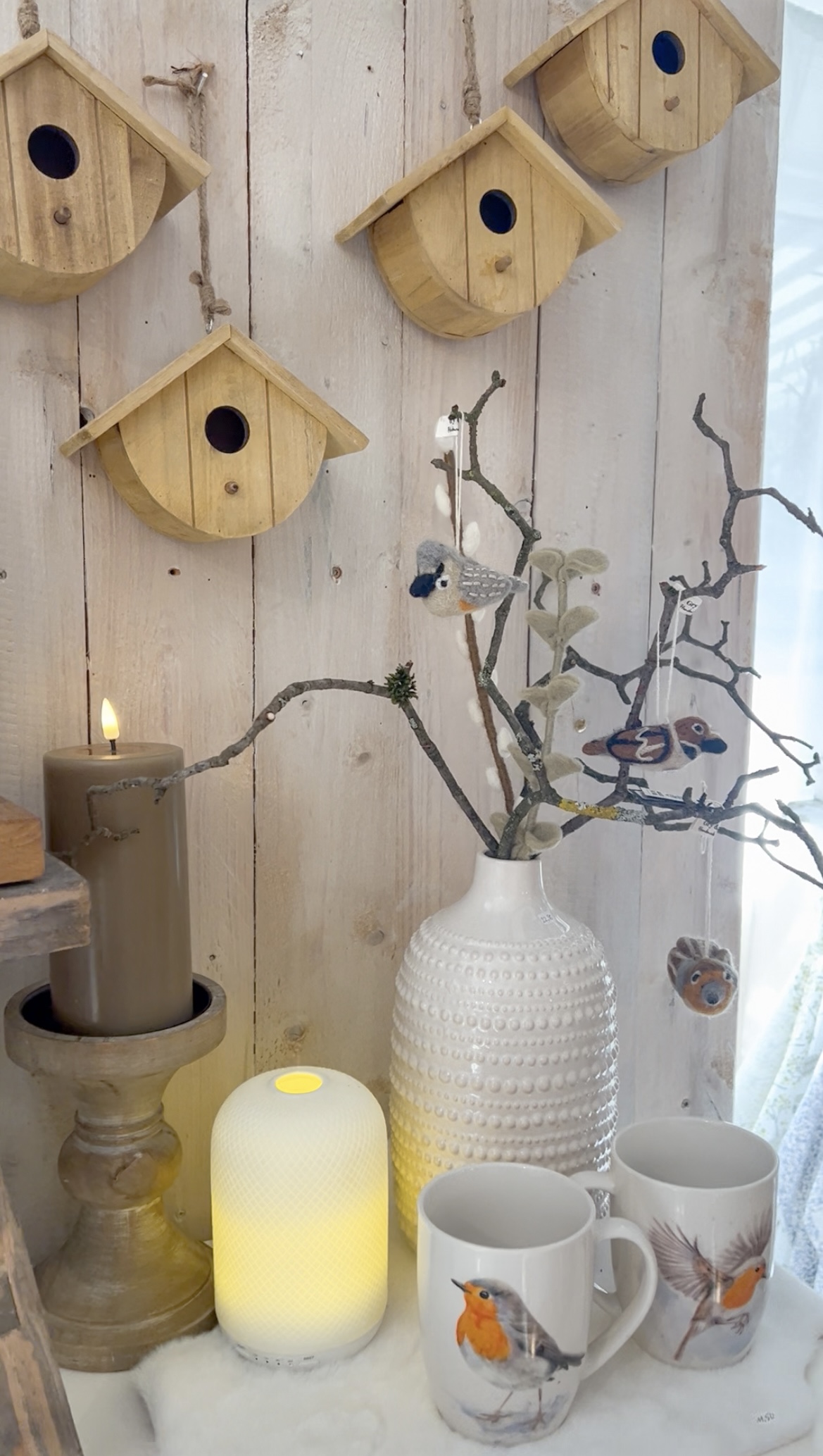 Holz-Vogelhaus, natur – Bild 2