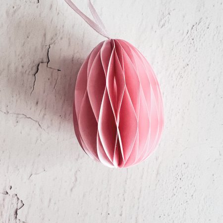 Papier-Ei, gefaltet, light pink