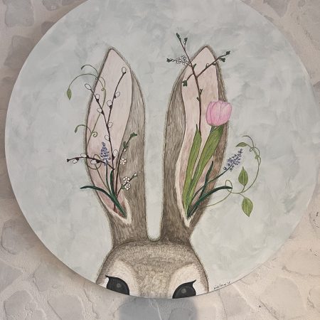 Handgemaltes Leinwandbild "Frühling wächst ihm aus den Ohren"