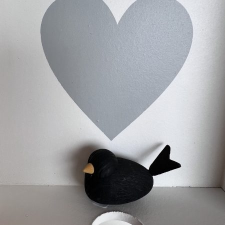 Holz-Vogel, klein, schwarz