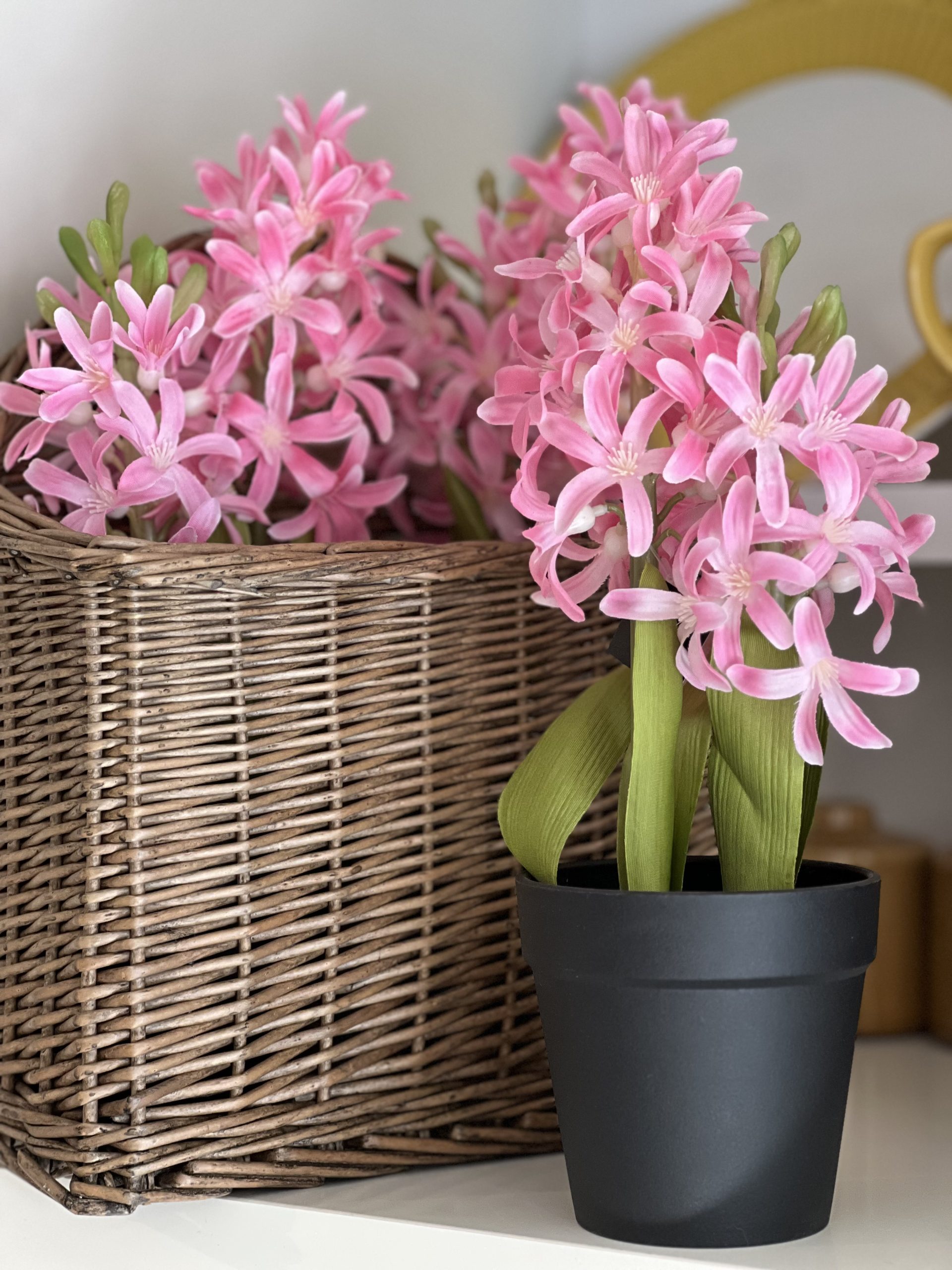 Hyazinthen getopft, rosa, Kunstblumen