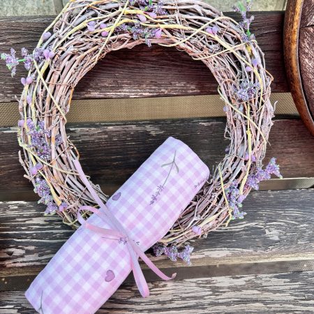SOMMERWOCHEN Angebot, Blumengarten #4, Geschirrtuch + Lavendelkranz