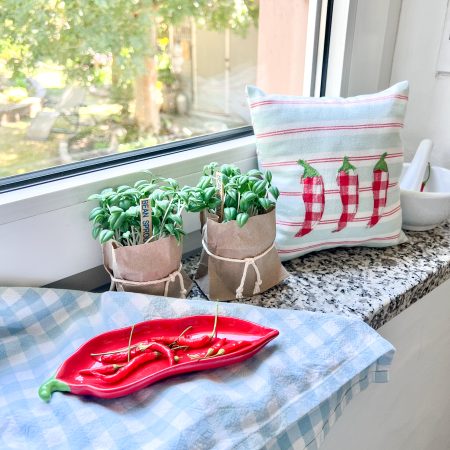 SOMMERWOCHEN Angebot, Sommerküche #22 kl.Chilli-Schale + Zierkissen
