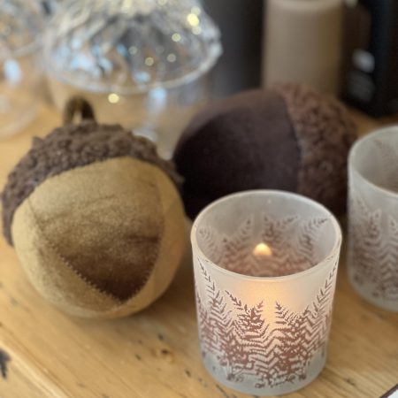 SOMMERWOCHEN-Aktion, Kuschelzeit: Teelicht-Glas, Farn