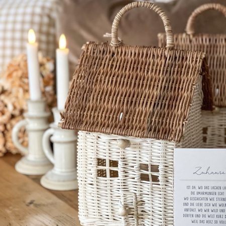 Rattan-Korb-Haus, natur-braun
