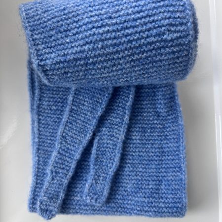 Kleiner Strickschal, blau