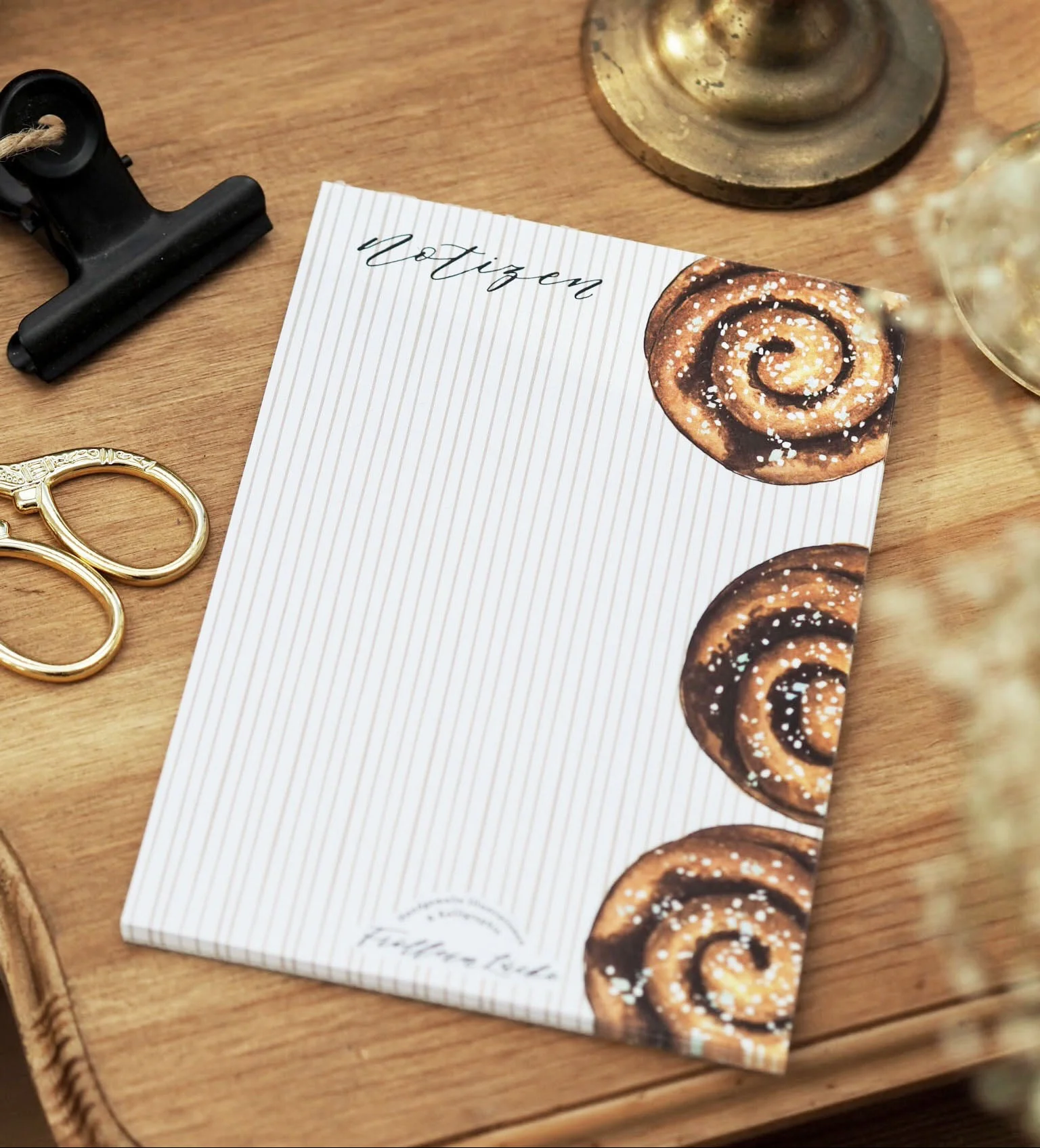 Notizblock, Zimtschnecke, Kanelbullar